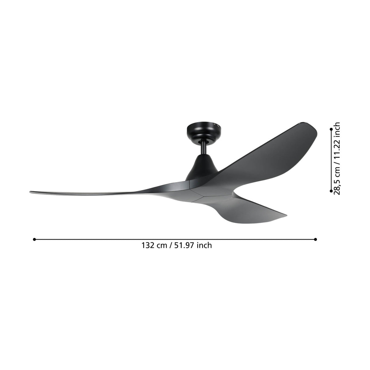 Norette Ceiling Fan - Black