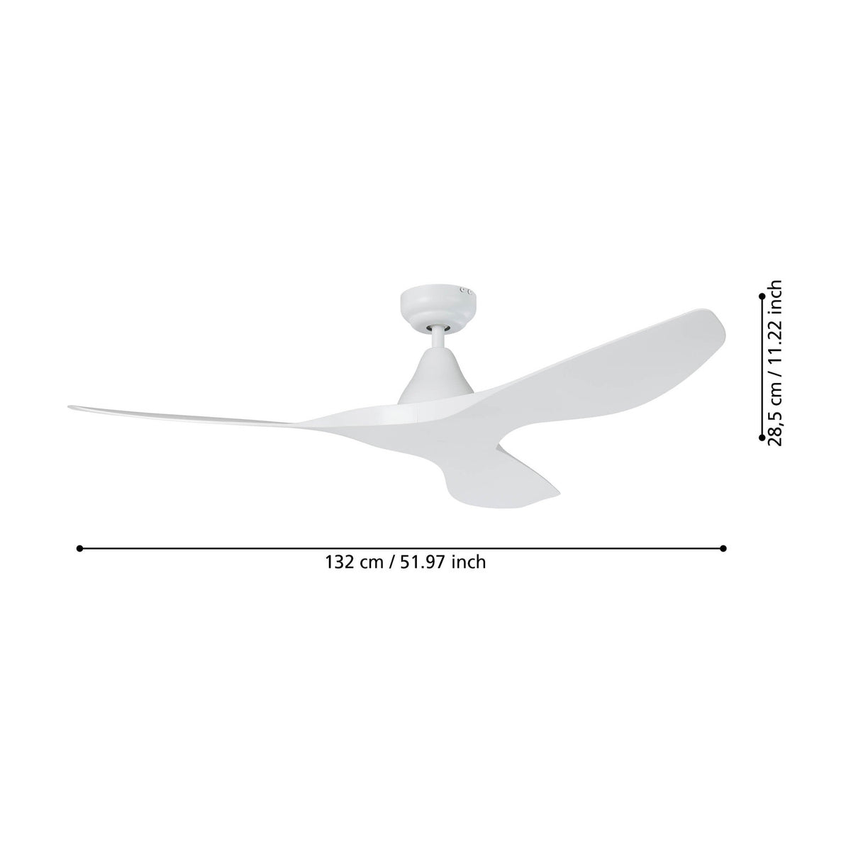 Norette Ceiling Fan - Matt White