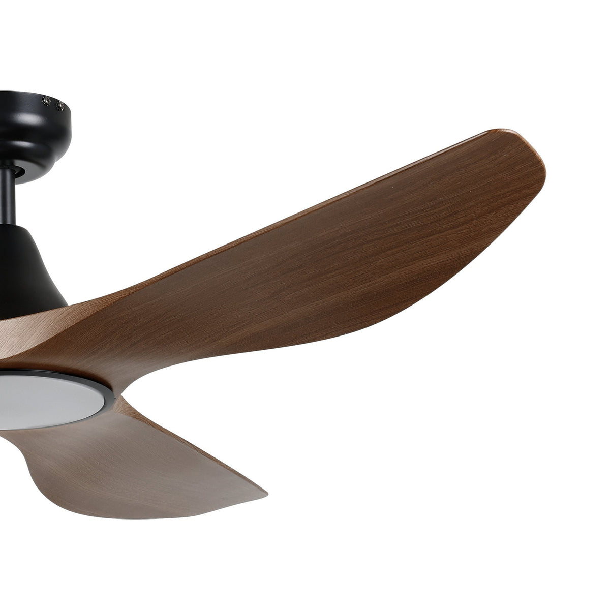 Norette Ceiling Fan with Light - Black & Walnut