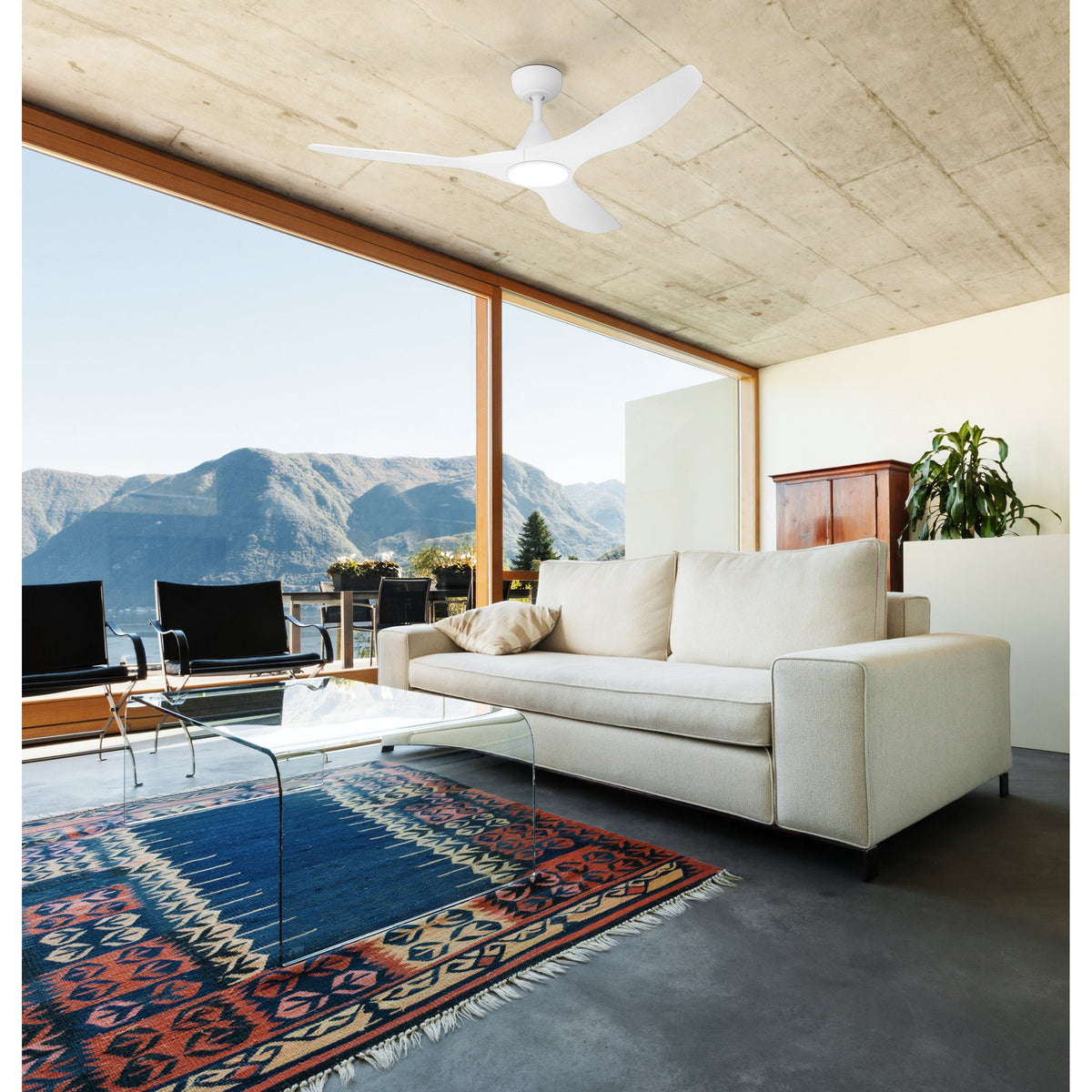 Norette Ceiling Fan with Light - Matt White