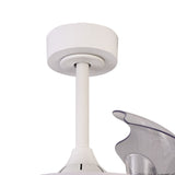 North RGB CCT Dimmable LED Ceiling Retractable Fan Light With Remote Control - White