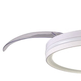 North RGB CCT Dimmable LED Ceiling Retractable Fan Light With Remote Control - White