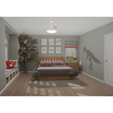 North RGB CCT Dimmable LED Ceiling Retractable Fan Light With Remote Control - White