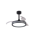 North RGB CCT Dimmable LED Ceiling Retractable Fan Light With Remote Control - Black