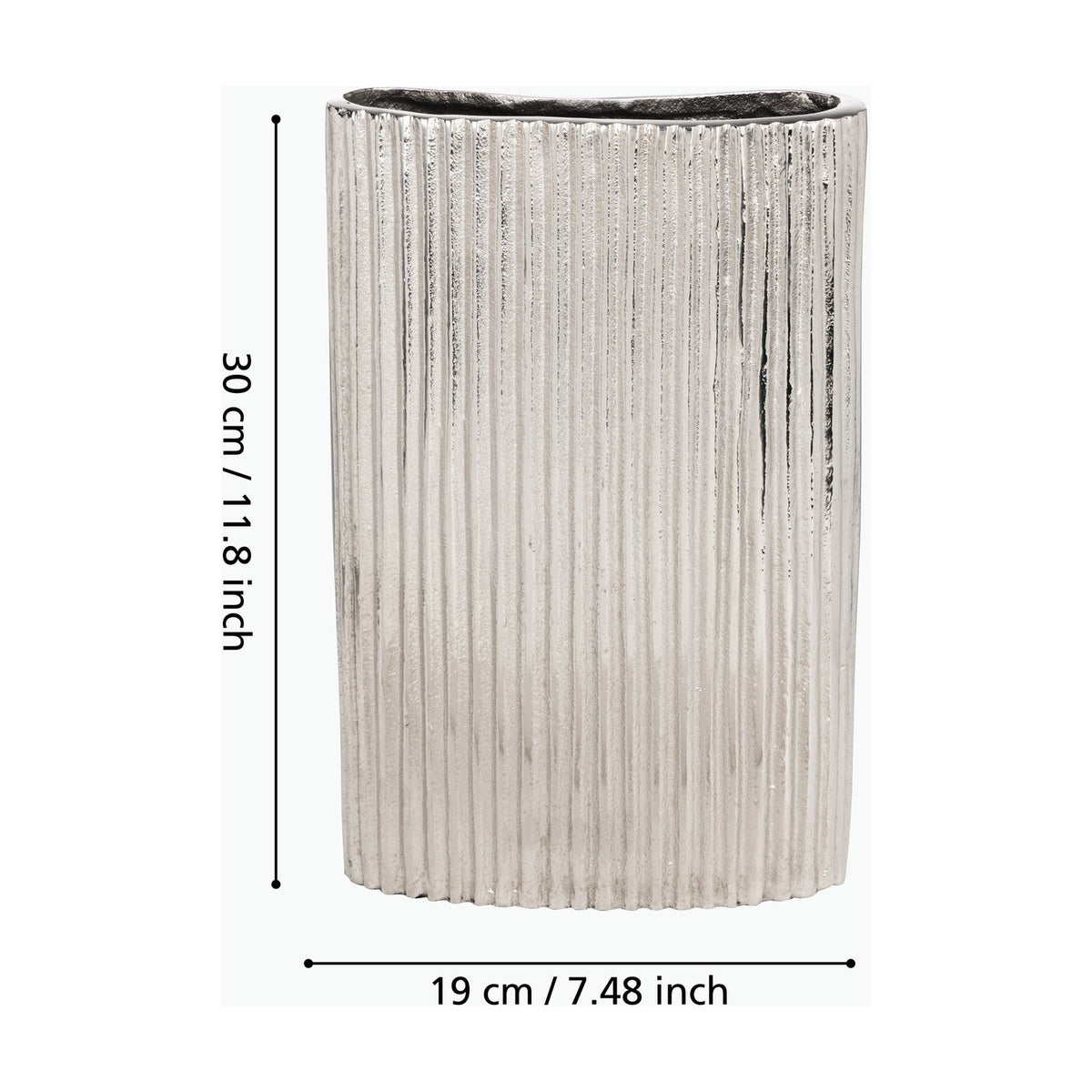 Nosimaro Vase 30cm - Nickel