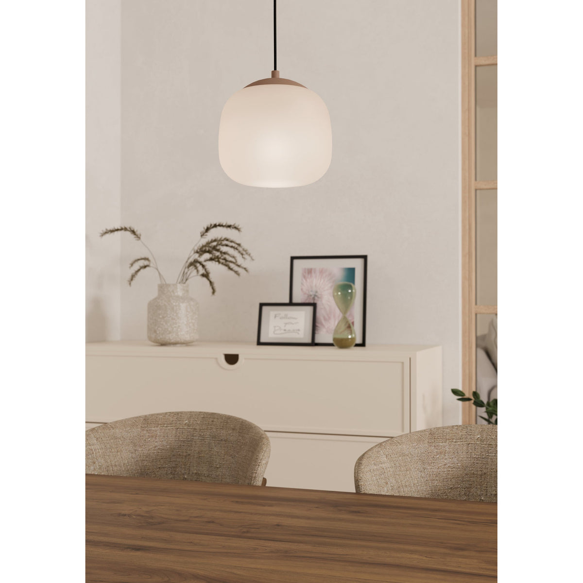 Nosmena Glass Pendant Light - Taupe