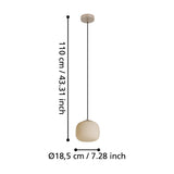 Nosmena Glass Pendant Light - Taupe