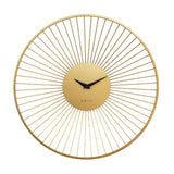 Vasco Round Open Wire Spoke Metal Wall Clock 80cm - Gold