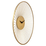 Vasco Round Open Wire Spoke Metal Wall Clock 80cm - Gold
