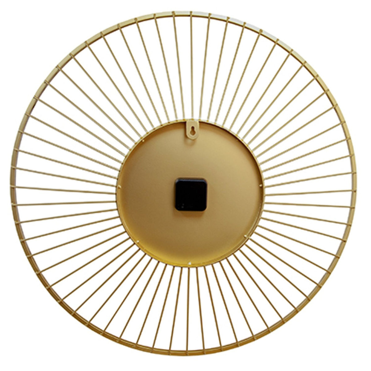 Vasco Round Open Wire Spoke Metal Wall Clock 80cm - Gold