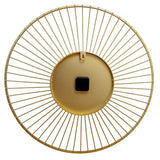 Vasco Round Open Wire Spoke Metal Wall Clock 80cm - Gold