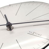 Big Stripe Mini Dome Glass Table and Wall Clock 20cm - White