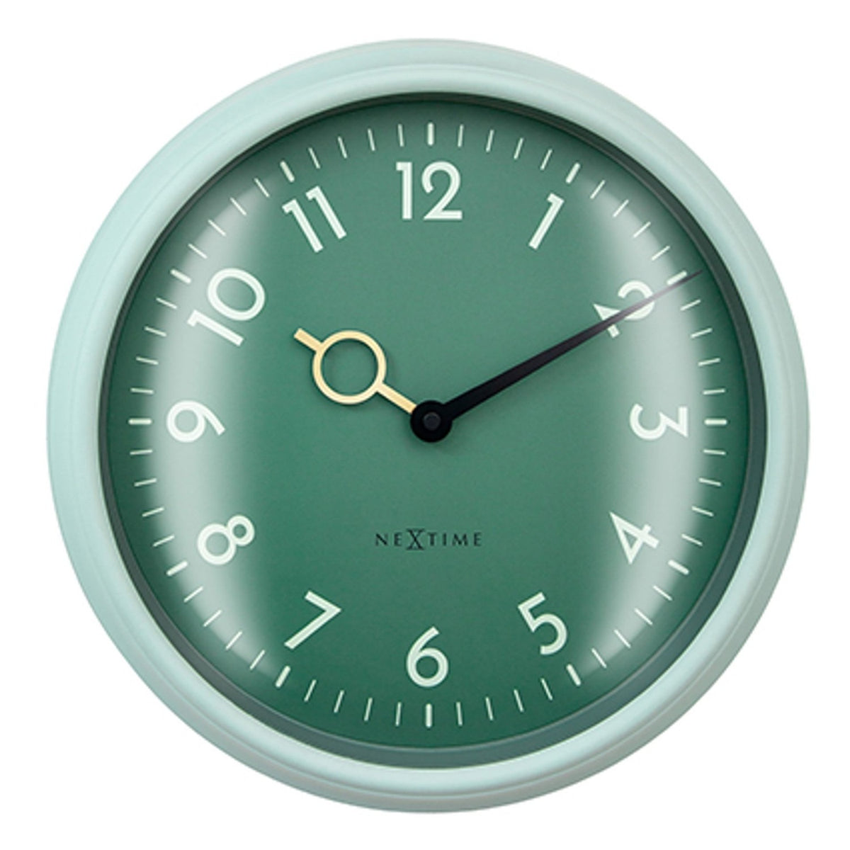 Golden Hour Wall Clock with Arabic Numerals 30.5cm - Teal