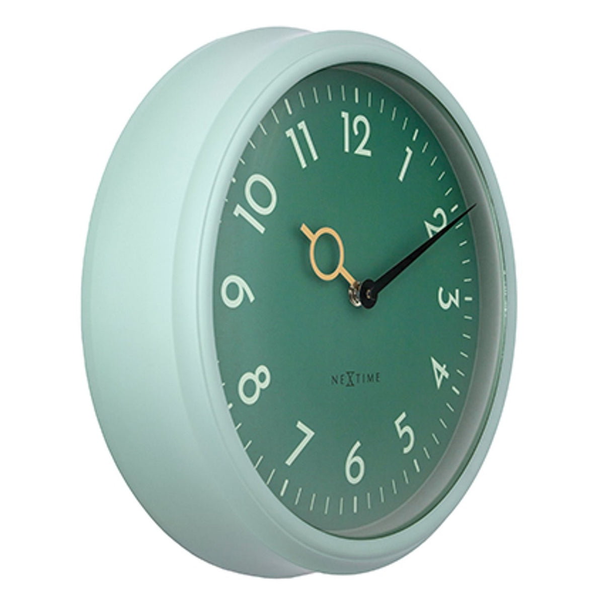 Golden Hour Wall Clock with Arabic Numerals 30.5cm - Teal