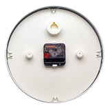 Retro II Round Metal Analogue Wall Clock 25cm - White & Gold