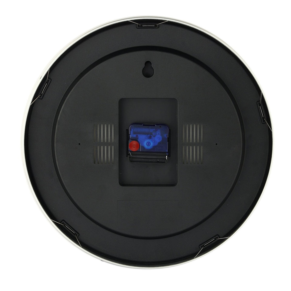 Station Aluminium Wall Clock with White Face 35cm - Silver