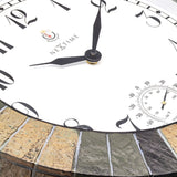 Tiled Indoor/Outdoor Thermometer Wall Clock 43.5cm - Grey