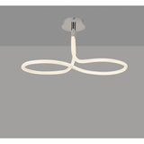 Nur II LED Rectangular Semi-Flush Ceiling Light 40W 3000K – Chrome