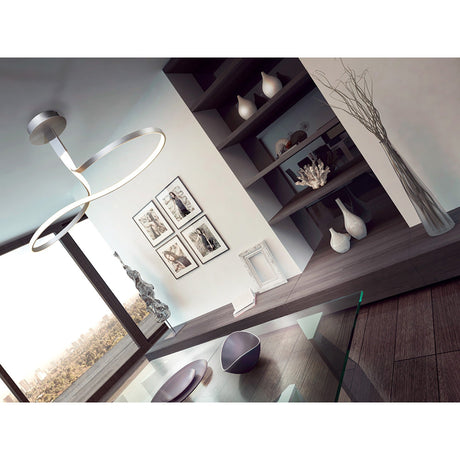 Nur Rectangular LED Semi-Flush Ceiling Light 40W 3000K – Chrome