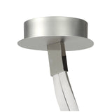 Nur LED Semi-Flush Ceiling Light 50W 3000K – Silver & Polished Chrome