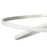 Nur LED Semi-Flush Ceiling Light 50W 3000K – Silver & Polished Chrome