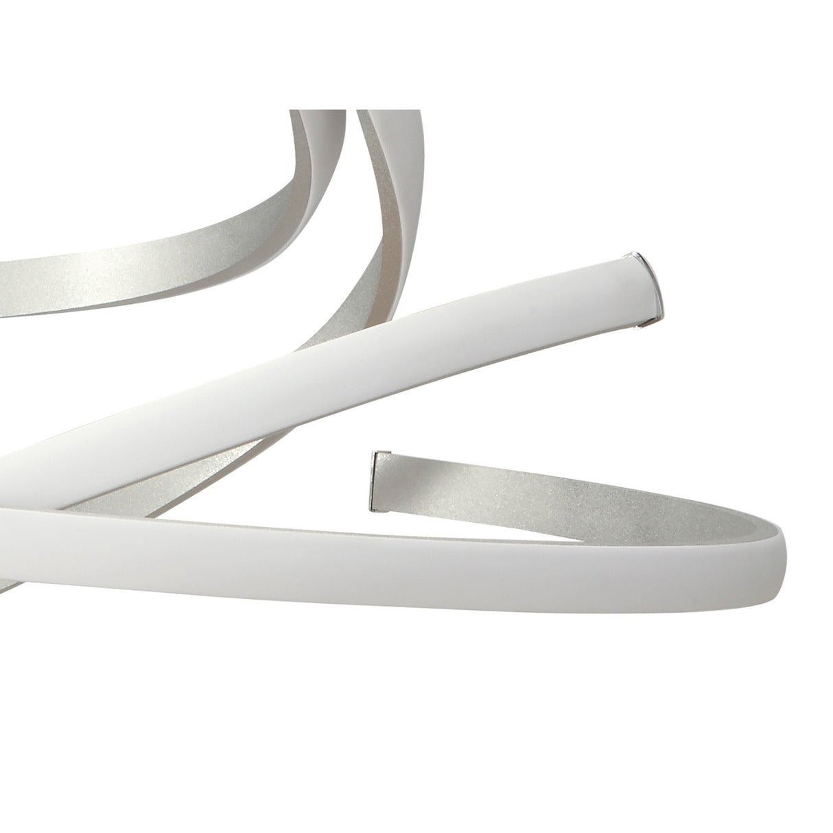 Nur LED Semi-Flush Ceiling Light 50W 3000K – Silver & Polished Chrome