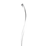 A clear stream of water twists elegantly against a white background, mirroring the sleek lines and ambient glow of the Nur Dimmable LED Floor Lamp 20W 3000K in Silver & Chrome.