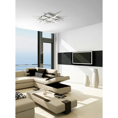 Nur LED Flush Ceiling Light 34W 3000K - Silver