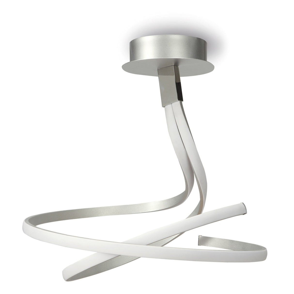 Nur Dimmable LED Semi-Flush Ceiling Light 50W 3000K – Polished Chrome