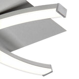 Nur Dimmable LED Flush Ceiling Light 34W 3000K - Silver