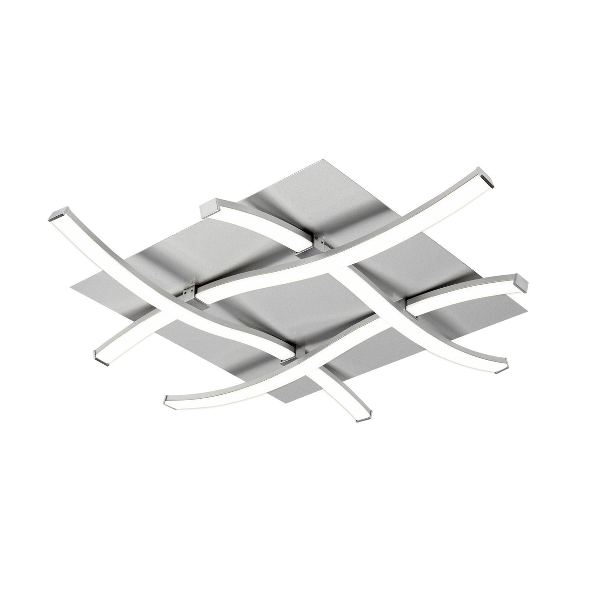 Nur Dimmable LED Flush Ceiling Light 34W 3000K - Silver