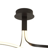 Nur Rectangular LED Semi-Flush Ceiling Light 40W 2800K – Brown Oxide