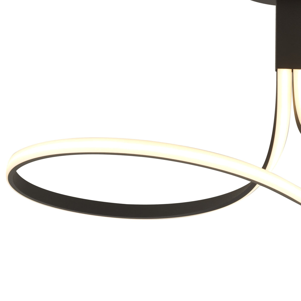 Nur Rectangular LED Semi-Flush Ceiling Light 40W 2800K – Brown Oxide