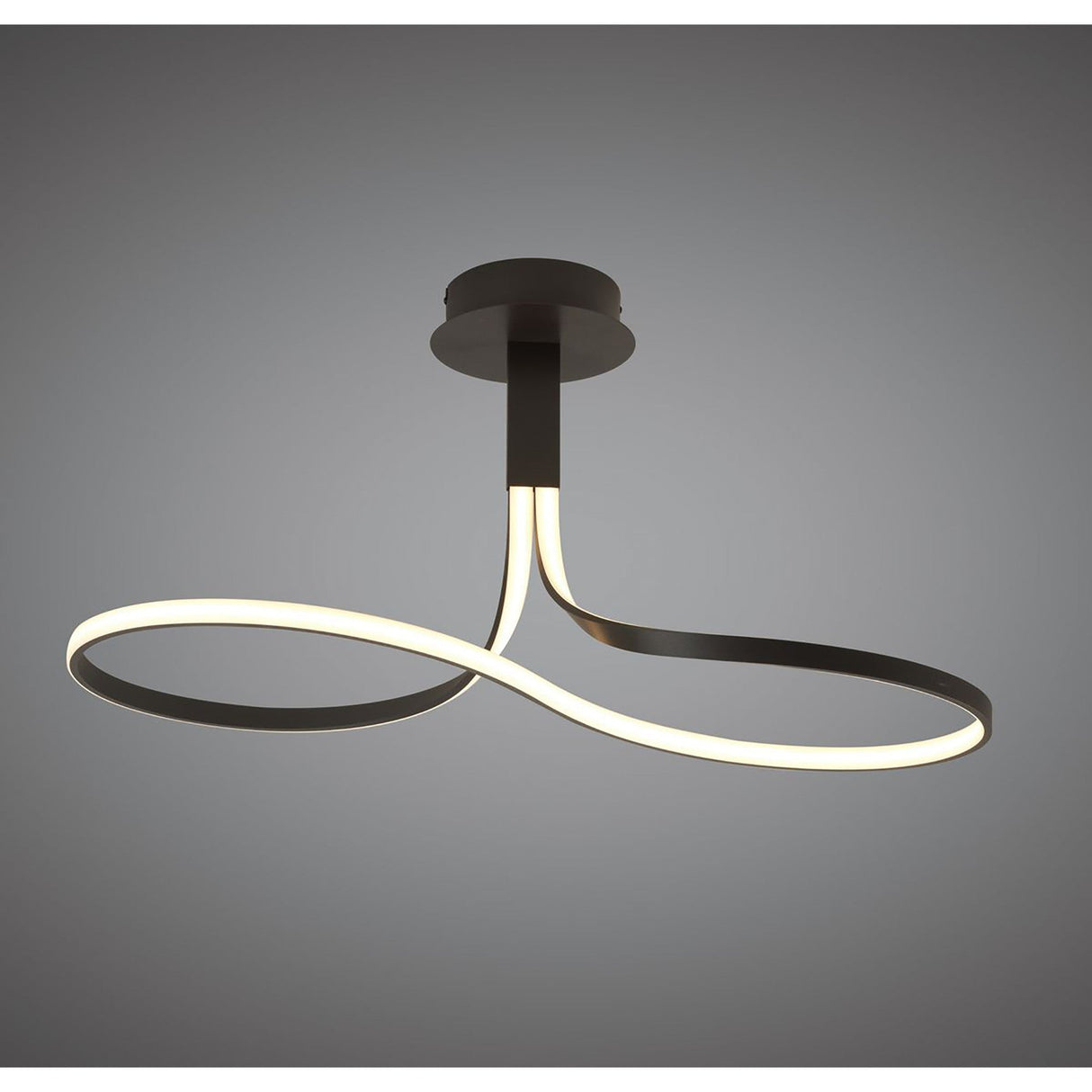 Nur Rectangular LED Semi-Flush Ceiling Light 40W 2800K – Brown Oxide