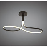 Nur Rectangular LED Semi-Flush Ceiling Light 40W 2800K – Brown Oxide