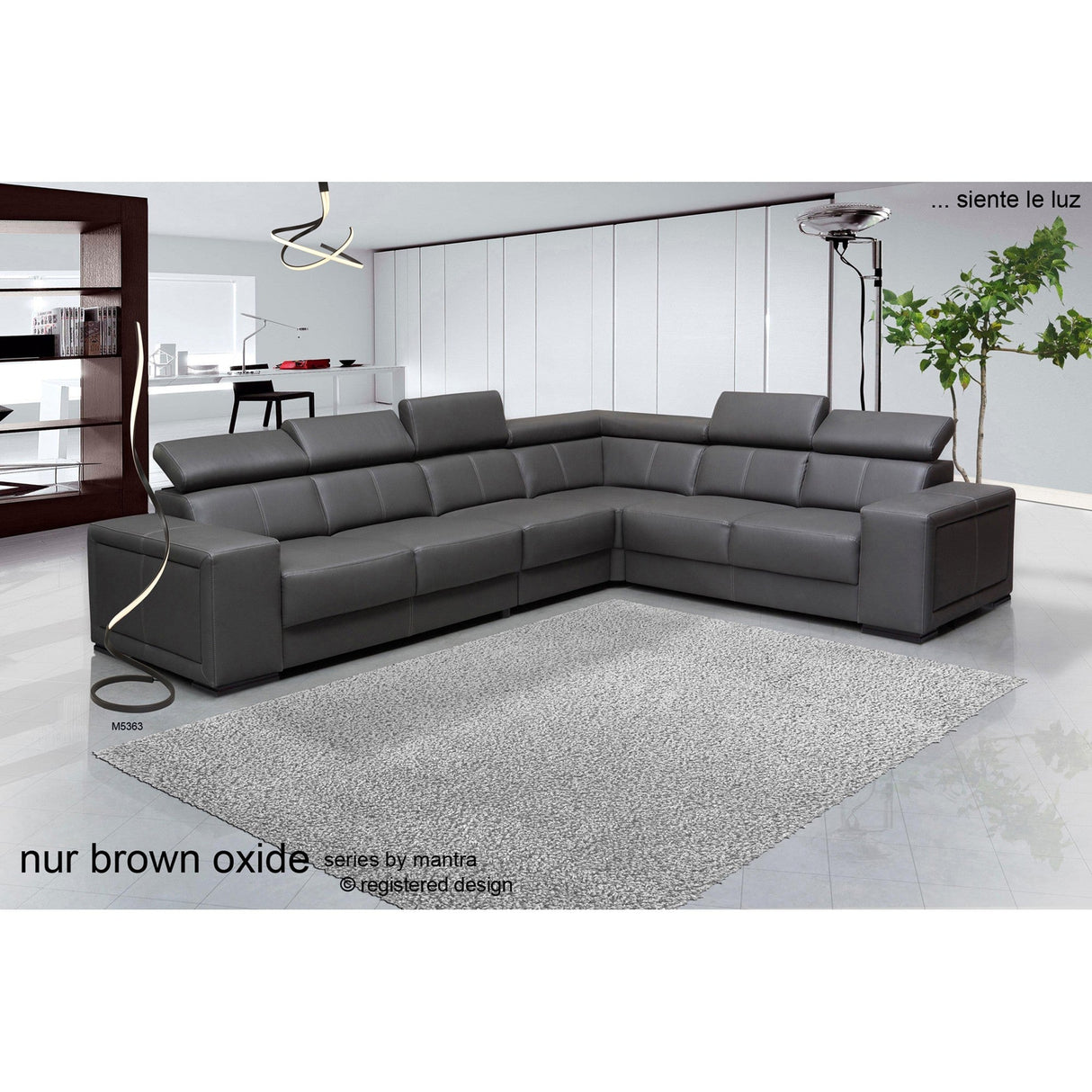 Nur LED Semi-Flush Ceiling Light 50W 2800K – Brown Oxide