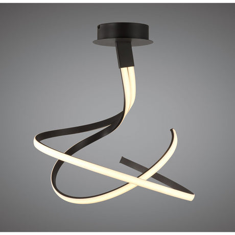 Nur Dimmable LED Semi-Flush Ceiling Light 50W 2800K – Brown Oxide