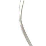 Two sleek, curved ivory lines evoke the silhouette of the Nur II Dimmable LED Floor Lamp 22W 4000K in white, set against a plain background. The parallel design suggests modern, elegant simplicity for contemporary interiors.