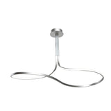 Nur XL LED Rectangular Semi-Flush Ceiling Light 50W 3000K – Chrome