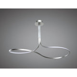 Nur XL LED Rectangular Semi-Flush Ceiling Light 50W 3000K – Chrome