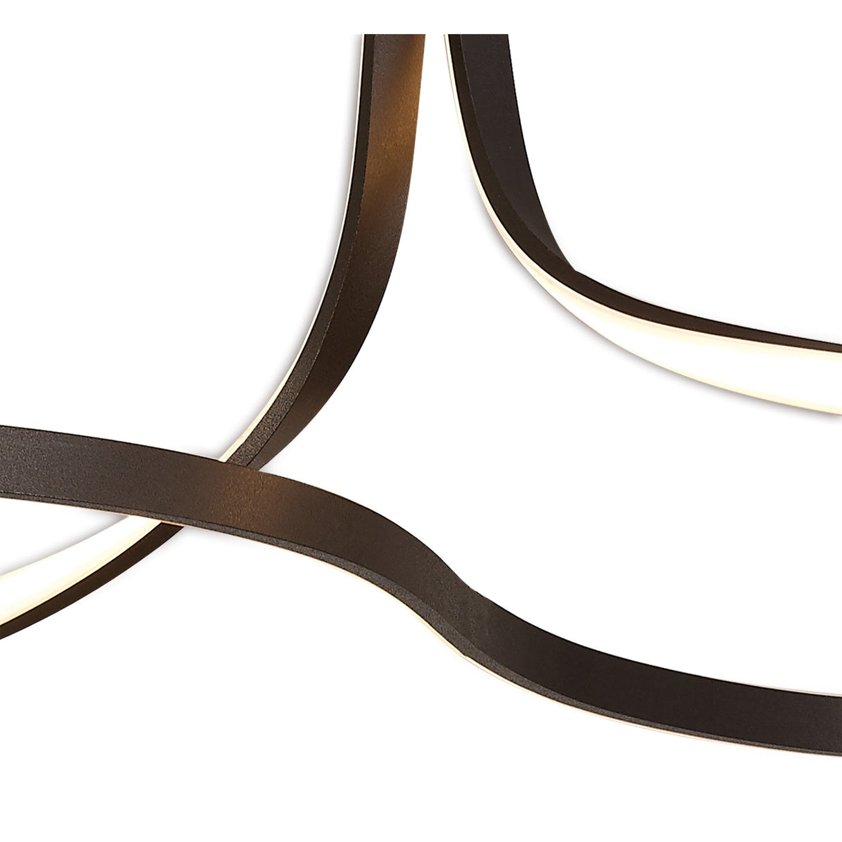 Nur XL LED Rectangular Semi-Flush Ceiling Light 50W 2800K – Brown Oxide