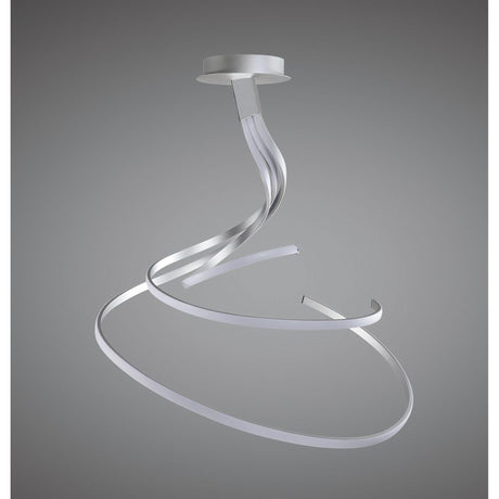 Nur XL Dimmable LED Semi-Flush Ceiling Light 80W 3000K – Chrome