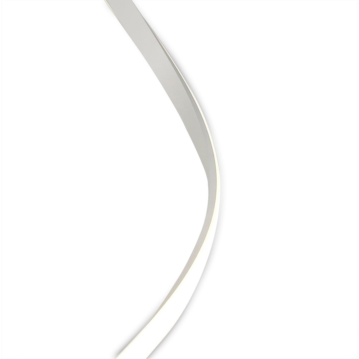 The Nur Blanco XL Dimmable LED Floor Lamp 22W 4000K in white has a sleek, sculptural design with a smooth, tapered form that's broader at the base and set against a plain white background. Its minimalist look is perfect for modern interiors.