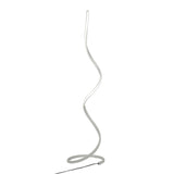 The Nur Blanco XL Dimmable LED Floor Lamp 22W 4000K features a modern white spiraling ribbon design, circular base, and black power cord—offering minimalist style with adjustable LED lighting.
