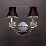 Nydia 2 Light Crystal Wall Light - Polished Chrome