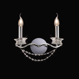 Nydia 2 Light Crystal Wall Light - Polished Chrome