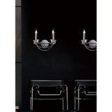 Nydia 2 Light Crystal Wall Light - Polished Chrome