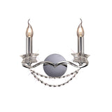 Nydia 2 Light Crystal Wall Light - Polished Chrome