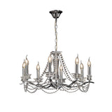 Nydia 75cm 8 Light Crystal Chandelier - Polished Chrome