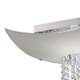 Nyla 5 Light Glass/Crystal Flush Ceiling Light - Polished Chrome